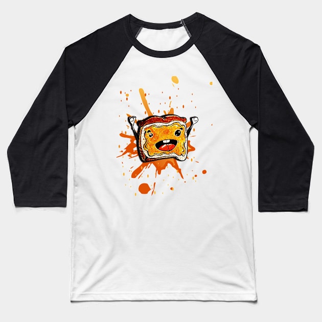 Peanut Butter Splash Baseball T-Shirt by Levys Artistry